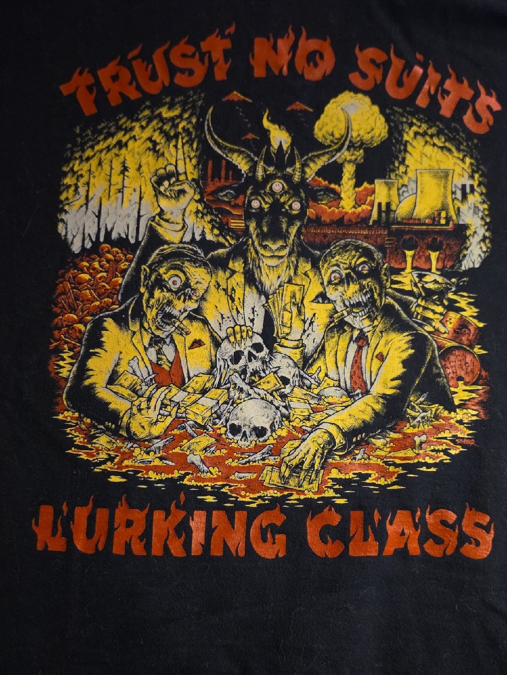 Trust No Suits Graphic Hoodie - Black LURKING CLASS
